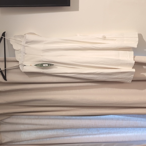 FARM Rio Off-White Garden LENZING™ ECOVERO™ Euroflax™ Midi Dress Size SOFF-WHITE - Picture 6 of 6